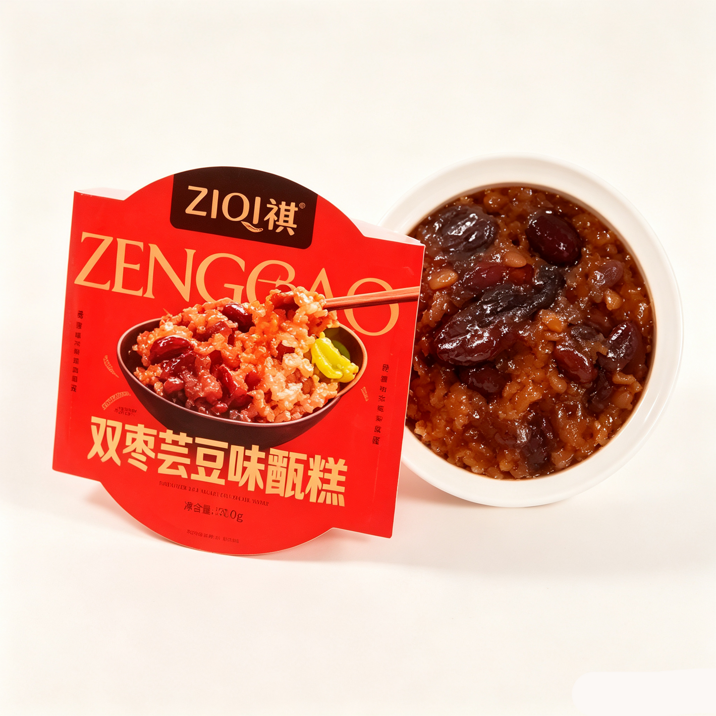 Zi Qi Steamed Cake with Double Jujube and Kidney Bean Flavor
